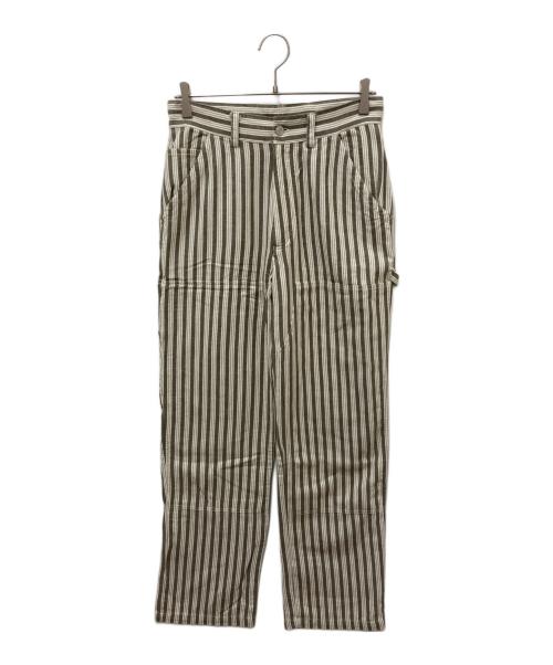 stussy（ステューシー）stussy (ステューシー) ストライプペインターパンツ ベージュ サイズ:3の古着・服飾アイテム