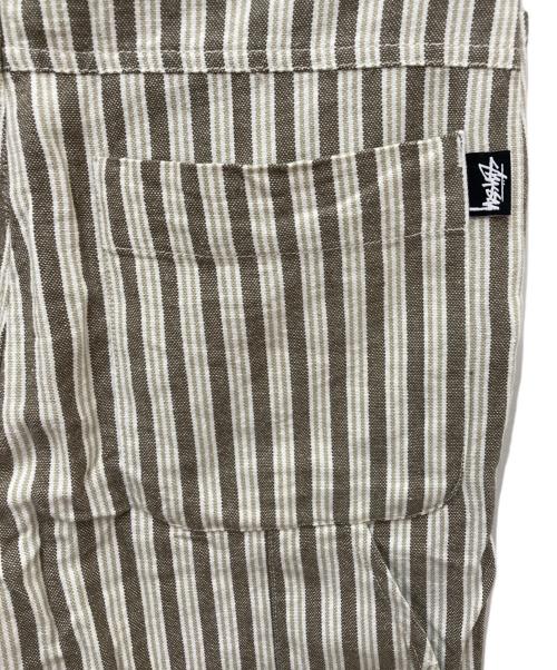 stussy（ステューシー）stussy (ステューシー) ストライプペインターパンツ ベージュ サイズ:3の古着・服飾アイテム
