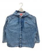 DIESELディーゼル）の古着「D-DEWNY-HOOD　フーデットジャケット」｜ブルー