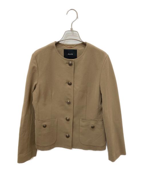 allureville（アルアバイル）allureville (アルアバイル) レノクロスクルーネックステッチジャケット グリーン サイズ:2の古着・服飾アイテム