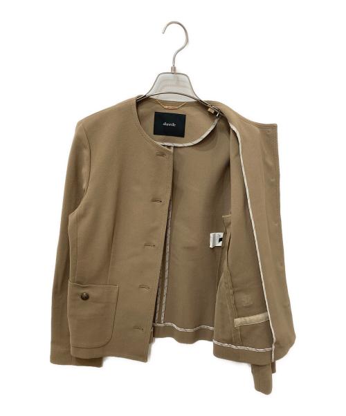 allureville（アルアバイル）allureville (アルアバイル) レノクロスクルーネックステッチジャケット グリーン サイズ:2の古着・服飾アイテム