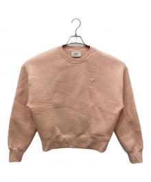 AMI Alexandre Mattiussi（アミアレクサンドルマテュッシ）の古着「Cotton Ami De Coeur Sweatshirt」｜ピンク