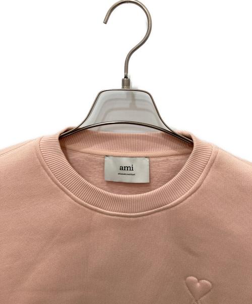 AMI Alexandre Mattiussi（アミアレクサンドルマテュッシ）AMI Alexandre Mattiussi (アミアレクサンドルマテュッシ) Cotton Ami De Coeur Sweatshirt ピンク サイズ:Sの古着・服飾アイテム