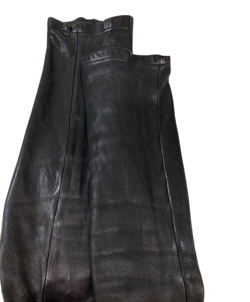 ISAMU KATAYAMA BACKLASH（イサムカタヤマ・バックラッシュ）ISAMU KATAYAMA BACKLASH (イサムカタヤマ・バックラッシュ) イタリアンタンニンカーフ製品染め襟付きブルゾン ブラック サイズ:Mの古着・服飾アイテム