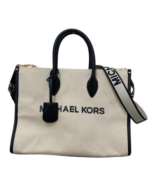 MICHAEL KORS（マイケルコース）MICHAEL KORS (マイケルコース) 2WAYキャンバストートバック ベージュの古着・服飾アイテム