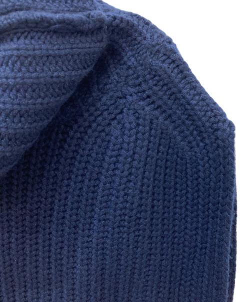yves salomon（イヴサロモン）YVES SALOMON (イヴサロモン) FRONT KNITWEAR ネイビー サイズ:記載なしの為実寸参照の古着・服飾アイテム