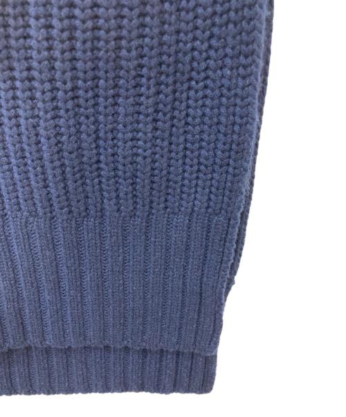 yves salomon（イヴサロモン）YVES SALOMON (イヴサロモン) FRONT KNITWEAR ネイビー サイズ:記載なしの為実寸参照の古着・服飾アイテム