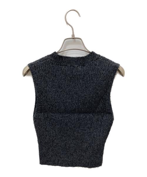 MAISON SPECIAL（メゾンスペシャル）MAISON SPECIAL (メゾンスペシャル) Curl Yarn Short Length Sleeveless Knit Tops グレー サイズ:FREE 未使用品の古着・服飾アイテム