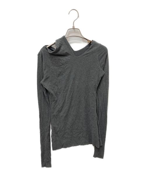 cygne（シーニュ）cygne (シーニュ) ショルダーオープンカットオフT Colas グレーの古着・服飾アイテム