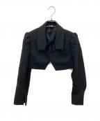 noir kei ninomiyaノワール ケイ ニノミヤ）の古着「ウールモヘヤドスキンジャケット」｜ブラック