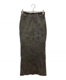 PRANK PROJECT（プランクプロジェクト）の古着「Denim Straight Maxi Skirt」｜グレー