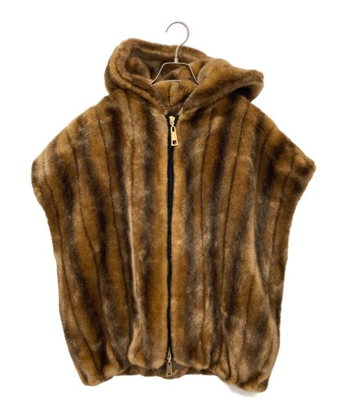 DEUXIEME CLASSE（ドゥーズィエム クラス）Deuxieme Classe (ドゥーズィエム クラス) A POINT FAKE FUR VEST ブラウン サイズ: TUの古着・服飾アイテム