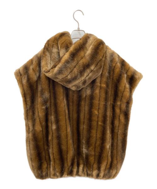 DEUXIEME CLASSE（ドゥーズィエム クラス）Deuxieme Classe (ドゥーズィエム クラス) A POINT FAKE FUR VEST ブラウン サイズ: TUの古着・服飾アイテム