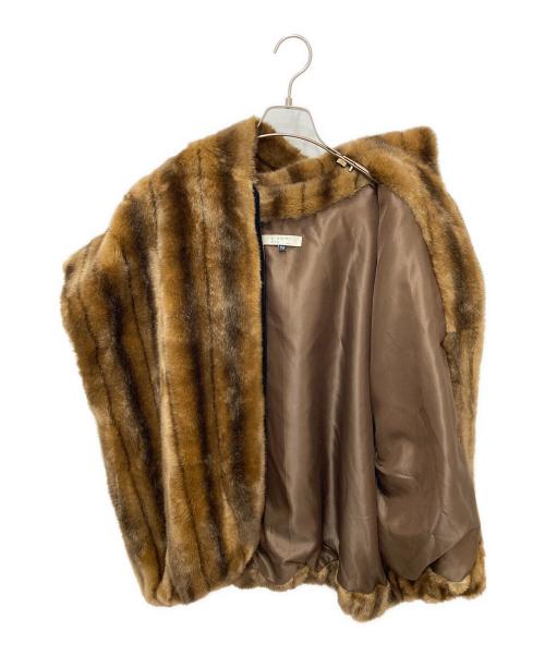 DEUXIEME CLASSE（ドゥーズィエム クラス）Deuxieme Classe (ドゥーズィエム クラス) A POINT FAKE FUR VEST ブラウン サイズ: TUの古着・服飾アイテム