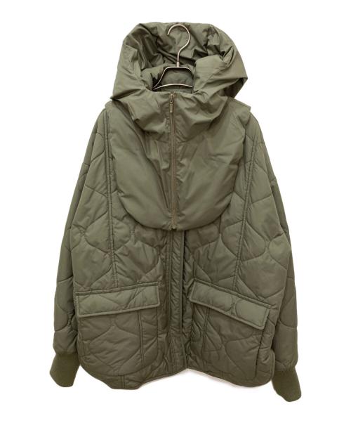 CALUX（キャラクス）CALUX (キャラクス) リバーシブル中綿ジャケット カーキ サイズ:Fの古着・服飾アイテム
