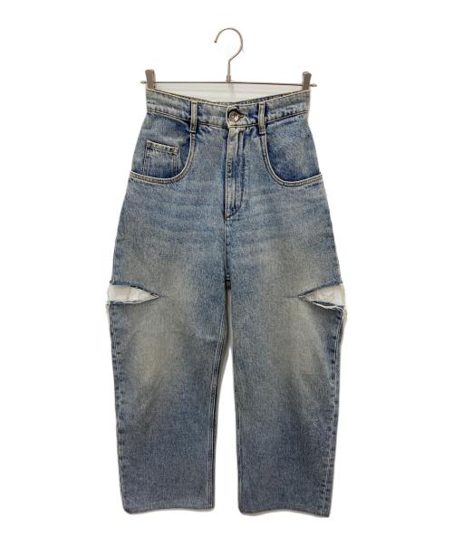 Maison Margiela（メゾンマルジェラ）Maison Margiela (メゾンマルジェラ) スラッシュディテールデニムパンツ ブルー サイズ:38の古着・服飾アイテム