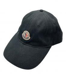 MONCLER（モンクレール）の古着「トリコロール ロゴ ワッペン ベースボール キャップ」｜ブラック