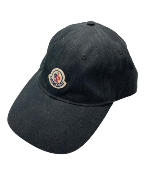 MONCLER（モンクレール）MONCLER (モンクレール) トリコロール ロゴ ワッペン ベースボール キャップ ブラックの古着・服飾アイテム