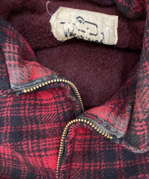 WOOLRICH（ウールリッチ）WOOLRICH (ウールリッチ) フーデッドチェックジャケット レッド サイズ:20の古着・服飾アイテム