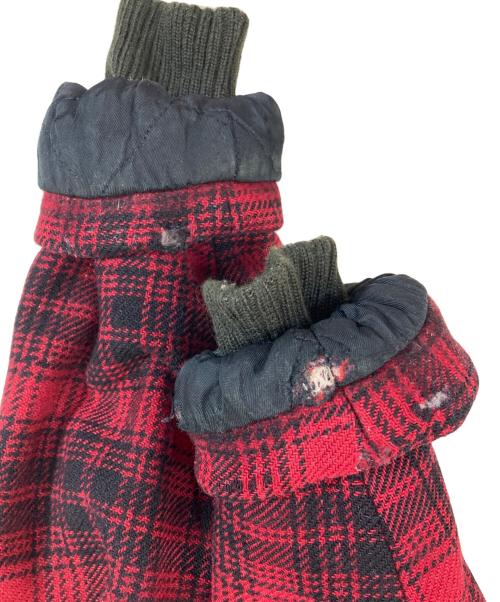 WOOLRICH（ウールリッチ）WOOLRICH (ウールリッチ) フーデッドチェックジャケット レッド サイズ:20の古着・服飾アイテム