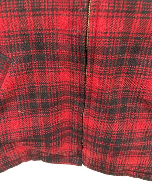 WOOLRICH（ウールリッチ）WOOLRICH (ウールリッチ) フーデッドチェックジャケット レッド サイズ:20の古着・服飾アイテム