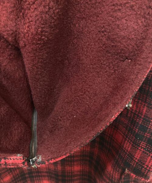 WOOLRICH（ウールリッチ）WOOLRICH (ウールリッチ) フーデッドチェックジャケット レッド サイズ:20の古着・服飾アイテム