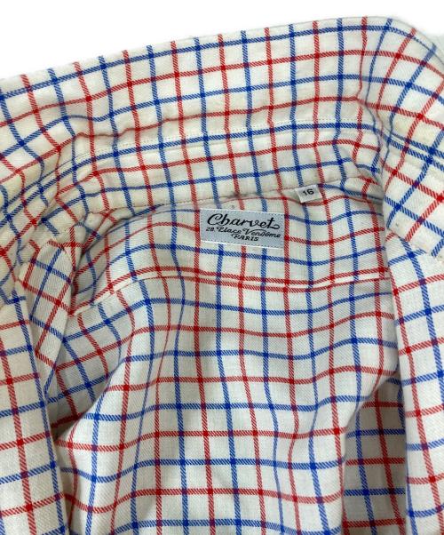 Charvet（シャルベ）Charvet (シャルベ) UNITED ARROWS (ユナイテッドアローズ) チェックロングスリーブシャツ ベージュ サイズ:16の古着・服飾アイテム