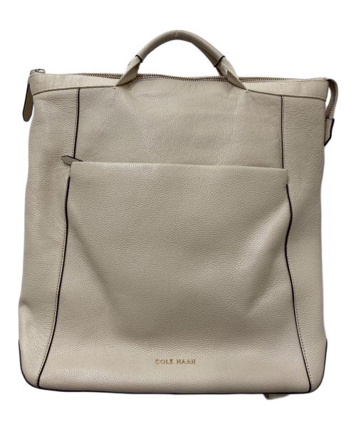 COLE HAAN（コールハーン）COLE HAAN (コールハーン) レザーコンバーチブル バックパック ベージュの古着・服飾アイテム