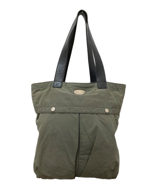 CELINE（セリーヌ）CELINE (セリーヌ) ロゴプレートハンドバッグ グリーンの古着・服飾アイテム