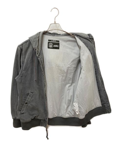 AVIREX（アヴィレックス）AVIREX (アヴィレックス) DENIM SIGNATUR LOGO PARKA グレー サイズ:Lの古着・服飾アイテム