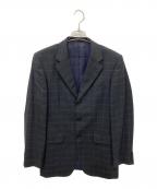 PAUL SMITHポールスミス）の古着「ウールチェック3Bジャケット」｜ネイビー