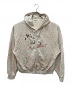 Matin Kimマーティン キム）の古着「VINTAGE WASHED GRAFFITI HOODY ZIP UP」｜ホワイト