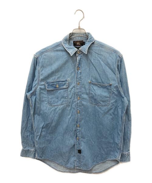 RRL（ダブルアールエル）RRL (ダブルアールエル) ロングスリーブデニムシャツ インディゴ サイズ:Lの古着・服飾アイテム