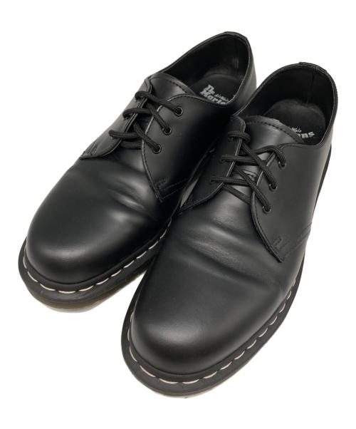 Dr.Martens（ドクターマーチン）Dr.Martens (ドクターマーチン) 1461 ホワイトステッチ 3 ホール シューズ ブラック サイズ:9の古着・服飾アイテム