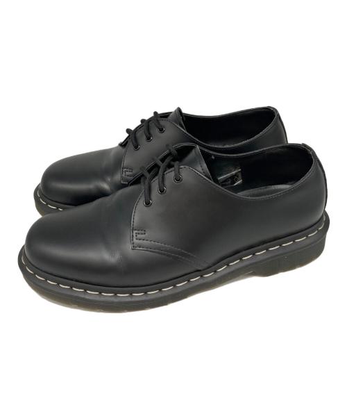 Dr.Martens（ドクターマーチン）Dr.Martens (ドクターマーチン) 1461 ホワイトステッチ 3 ホール シューズ ブラック サイズ:9の古着・服飾アイテム
