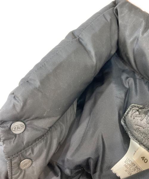 RockyMountainFeatherBed（ロッキーマウンテンフェザーベッド）RockyMountainFeatherBed (ロッキーマウンテンフェザーベッド) ヨークレザー切替ダウンジャケット ブラック サイズ:40の古着・服飾アイテム