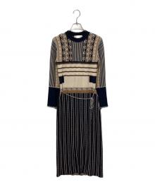 Mame Kurogouchi（マメクロゴウチ）の古着「PEDICEL JACQUARD DRESS」｜マルチカラー