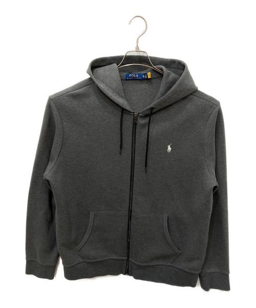 POLO RALPH LAUREN（ポロ・ラルフローレン）POLO RALPH LAUREN (ポロ・ラルフローレン) ポニー刺繍ジップパーカー グレー サイズ:XLの古着・服飾アイテム