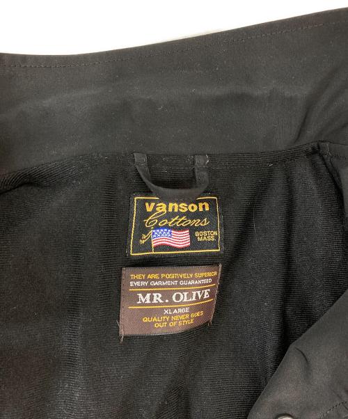 VANSON（バンソン）VANSON (バンソン) MR.OLIVE (ミスターオリーブ) ワンスター コーチジャケット ブラック サイズ:ＸＬの古着・服飾アイテム