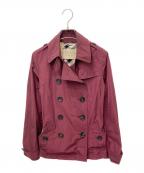 BURBERRY BRITバーバリーブリット）の古着「ショートトレンチコート」｜パープル