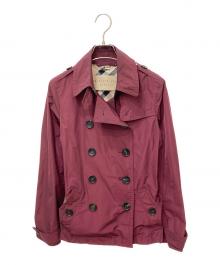 BURBERRY BRIT（バーバリーブリット）の古着「ショートトレンチコート」｜パープル