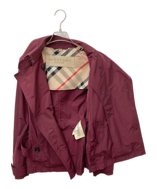 BURBERRY BRIT（バーバリーブリット）BURBERRY BRIT (バーバリーブリット) ショートトレンチコート パープル サイズ:UK6の古着・服飾アイテム
