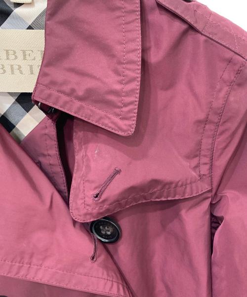 BURBERRY BRIT（バーバリーブリット）BURBERRY BRIT (バーバリーブリット) ショートトレンチコート パープル サイズ:UK6の古着・服飾アイテム