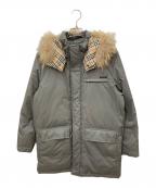 BURBERRY BLUE LABELバーバリー ブルー レーベル）の古着「裏ノヴァチェックダウンジャケット」｜カーキ
