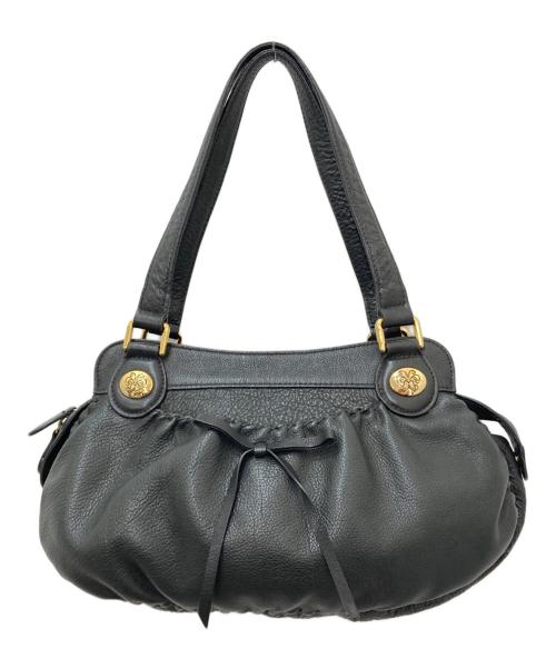 ANNA SUI（アナスイ）ANNA SUI (アナスイ) レザーハンドバッグ ブラックの古着・服飾アイテム