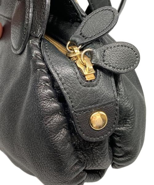 ANNA SUI（アナスイ）ANNA SUI (アナスイ) レザーハンドバッグ ブラックの古着・服飾アイテム