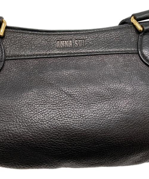 ANNA SUI（アナスイ）ANNA SUI (アナスイ) レザーハンドバッグ ブラックの古着・服飾アイテム