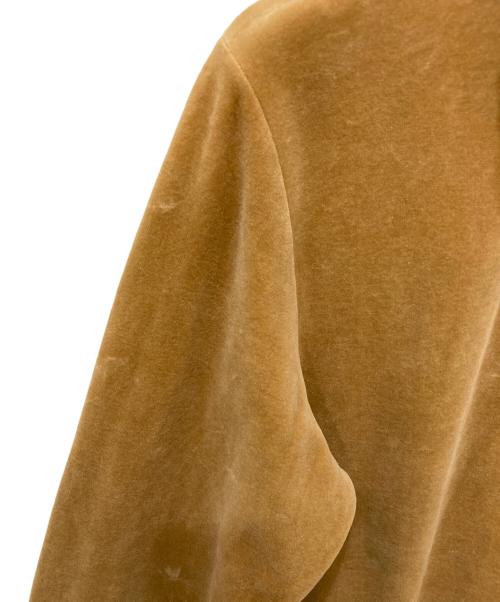FENDI JEANS（フェンディ ジーンズ）FENDI jeans (フェンディ ジーンズ) ハーフジップベロアカットソー ブラウン サイズ:42の古着・服飾アイテム