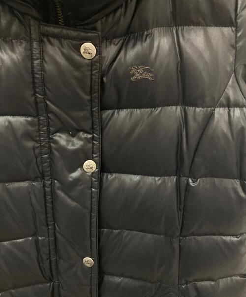 BURBERRY BLUE LABEL（バーバリー ブルー レーベル）BURBERRY BLUE LABEL (バーバリー ブルー レーベル) フーデッドダウンコート ブラック サイズ:38の古着・服飾アイテム