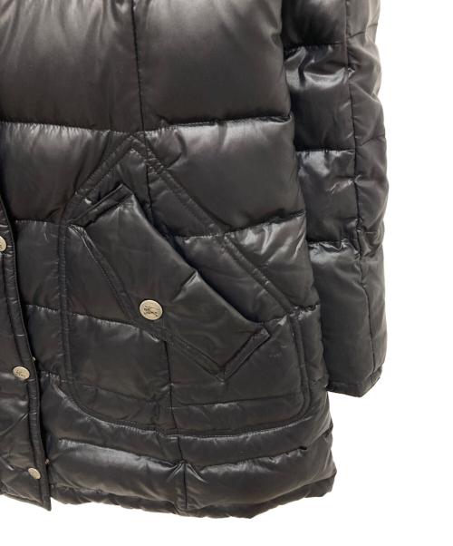 BURBERRY BLUE LABEL（バーバリー ブルー レーベル）BURBERRY BLUE LABEL (バーバリー ブルー レーベル) フーデッドダウンコート ブラック サイズ:38の古着・服飾アイテム